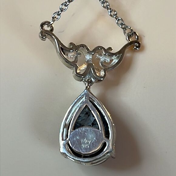 NWT Protecting Black Spinel Matrix 925 SS Pendant Necklace, Magnetic Clasp - Picture 5 of 8